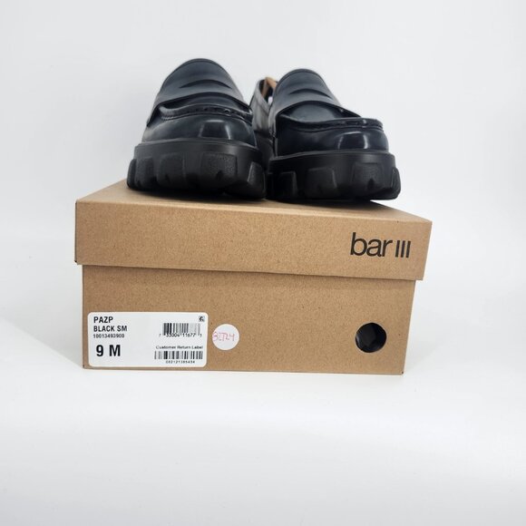 Bar III Women's Paz Lug Sole Slip Resistant Penny Loafers Black Size 9M NWB - Picture 5 of 5